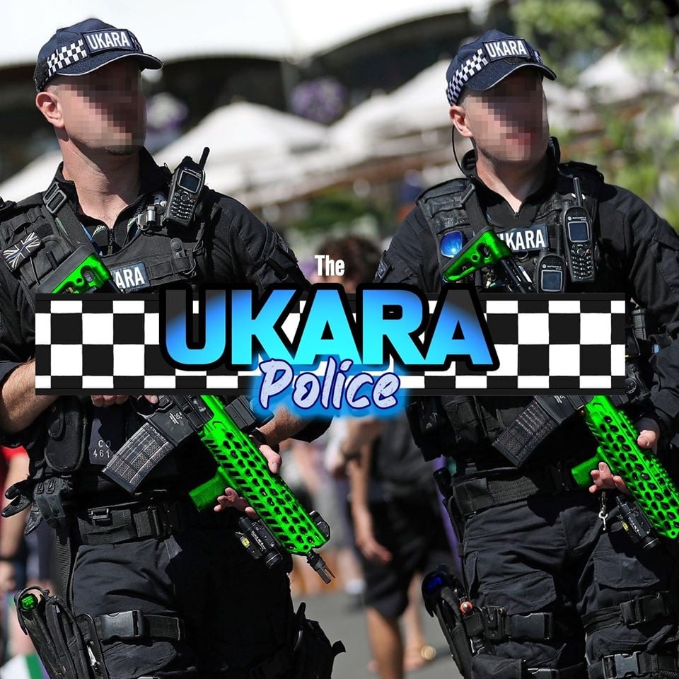 UKARA Police Back Patch Grey (PVC) The UKARA Police