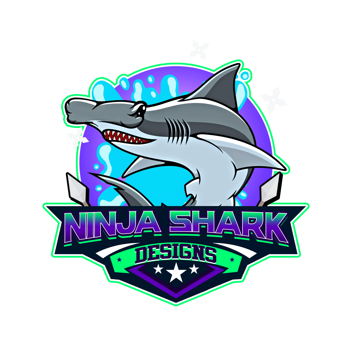Custom Order  Ninja Shark Designs