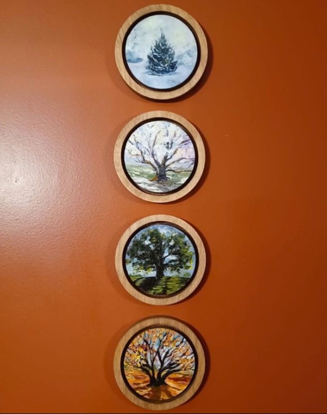 Tree Seasons Oil Painting