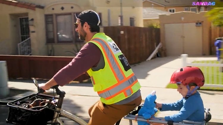 Adam & Kid on a bike