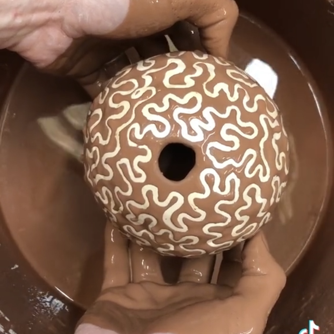 tiktok pottery glaze video