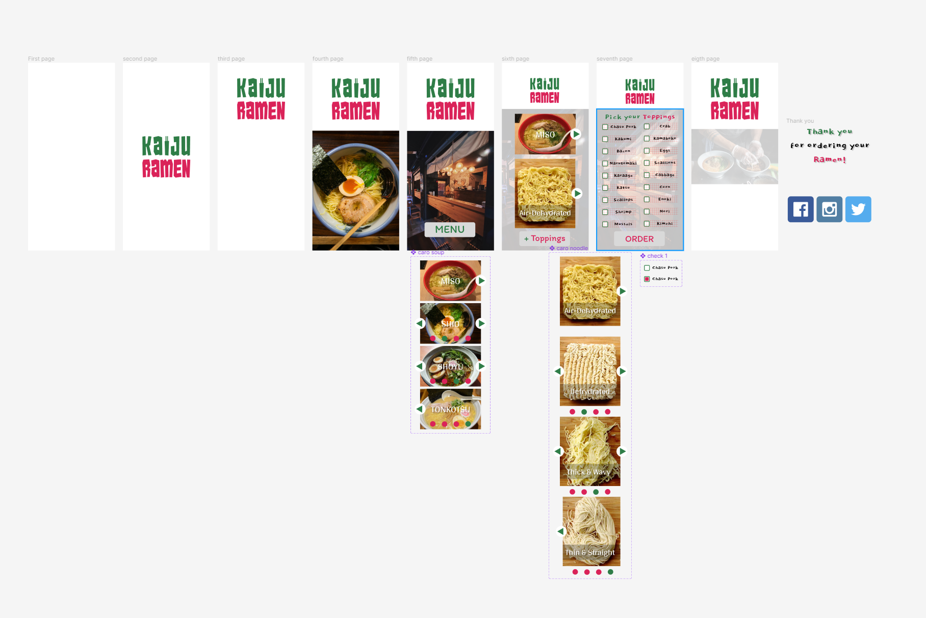 moblie checkout layout