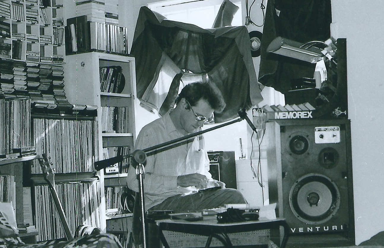 R. Stevie Moore works in his home music studio in New Jersey