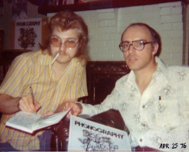 R. Stevie Moore and Harry HP Palmer with the Discography album, 1976