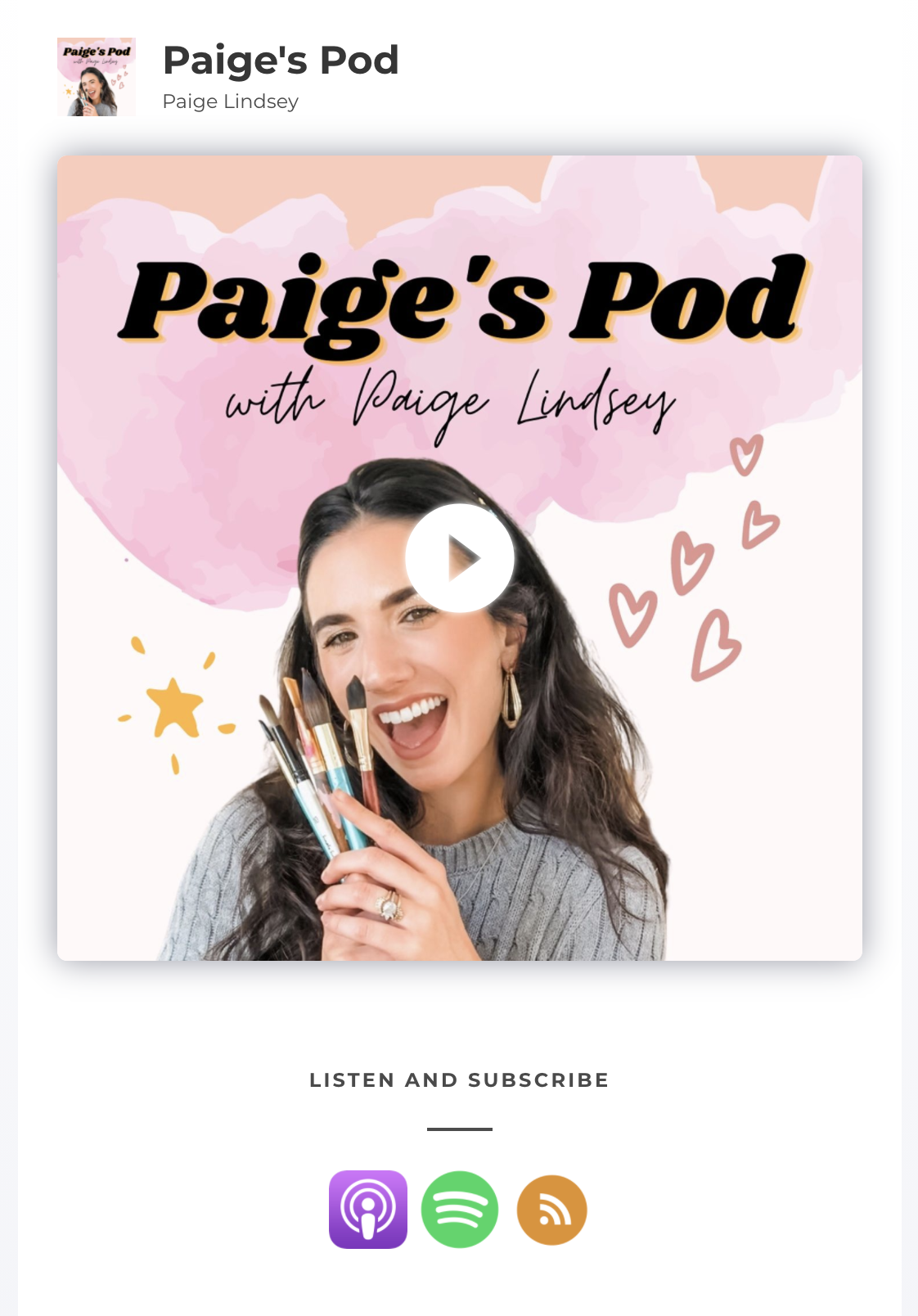 Listen to Paige's Podcast, Paige's Pod!