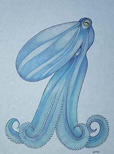 Blue Octopus - Marker