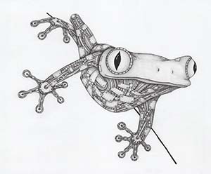Mech Tree Frog - Ink