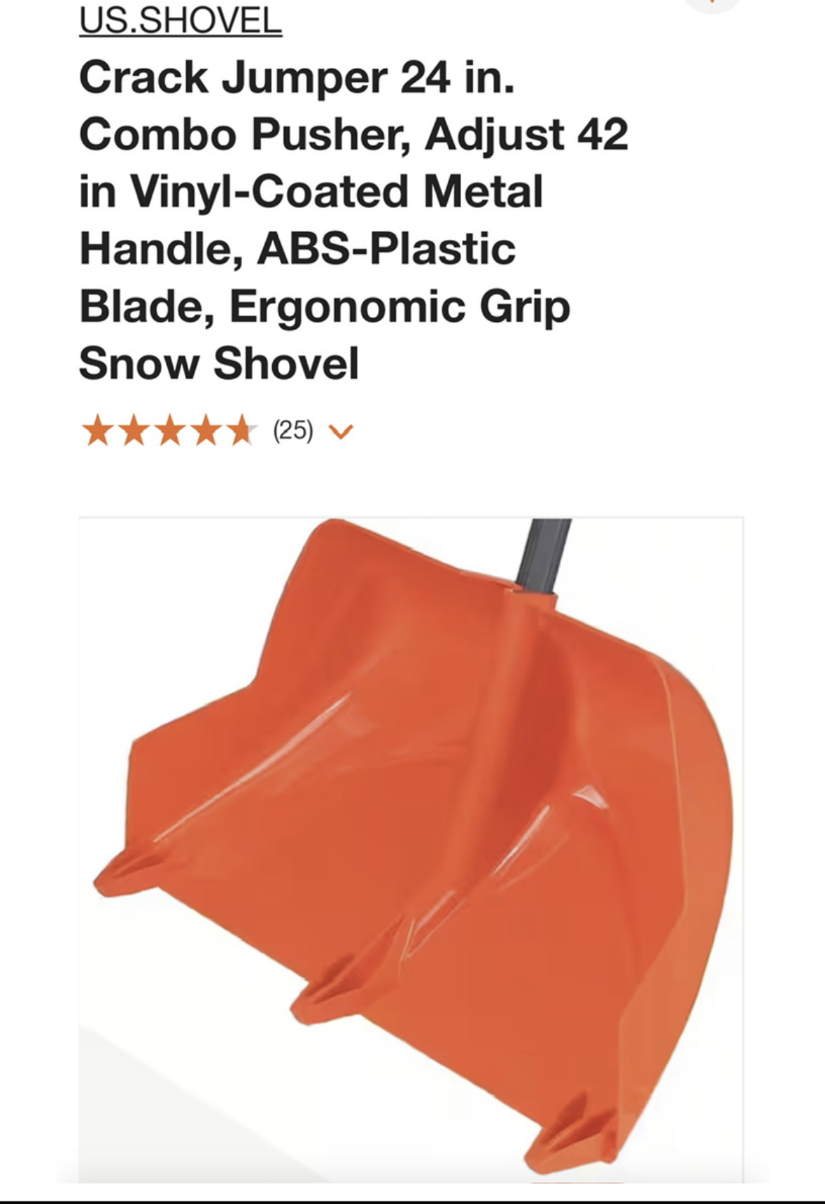 Ergonomic Snow Shovels Available at Home Depot 