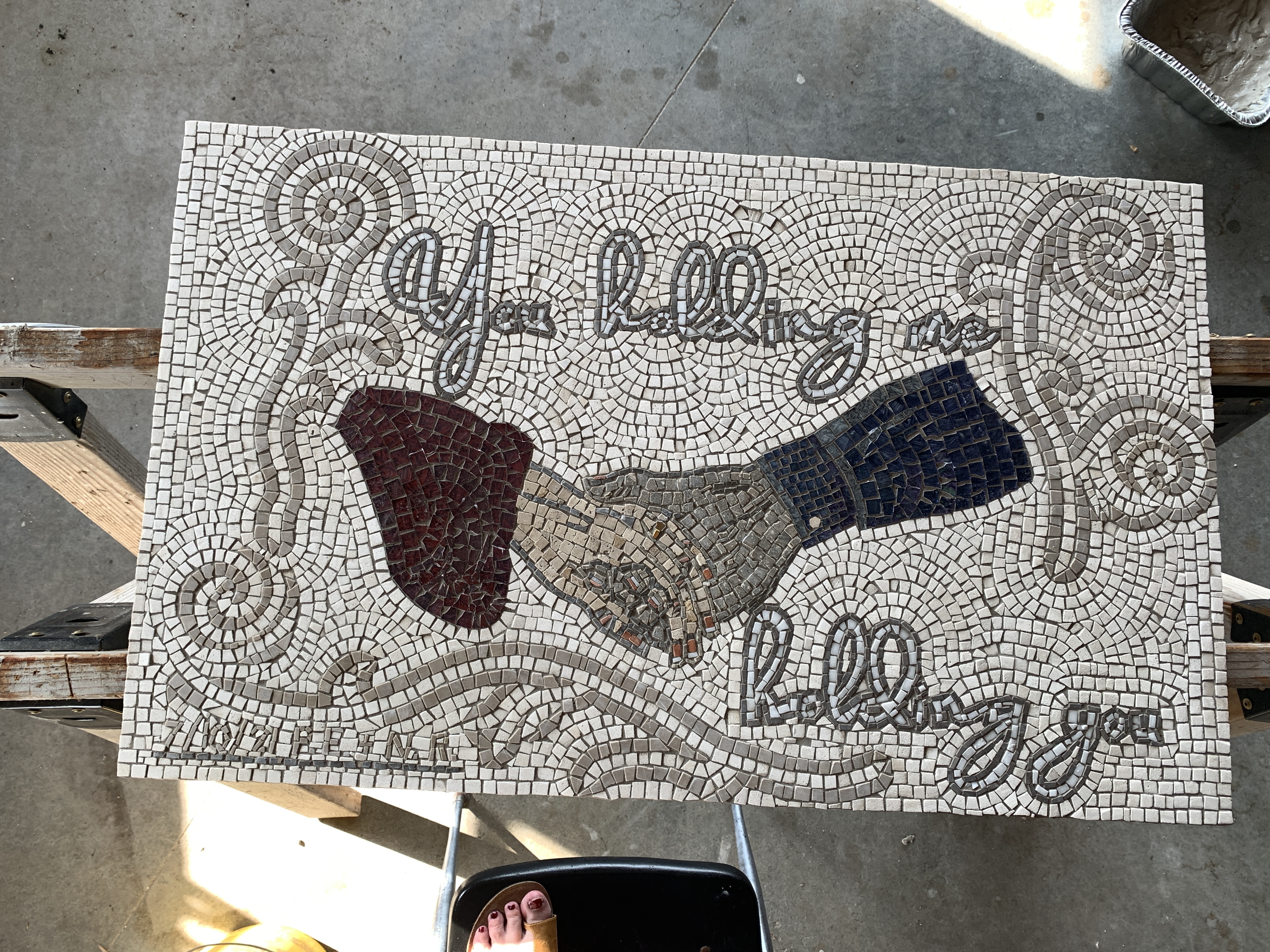 You Holding Me holding You - Wedding Mosaic