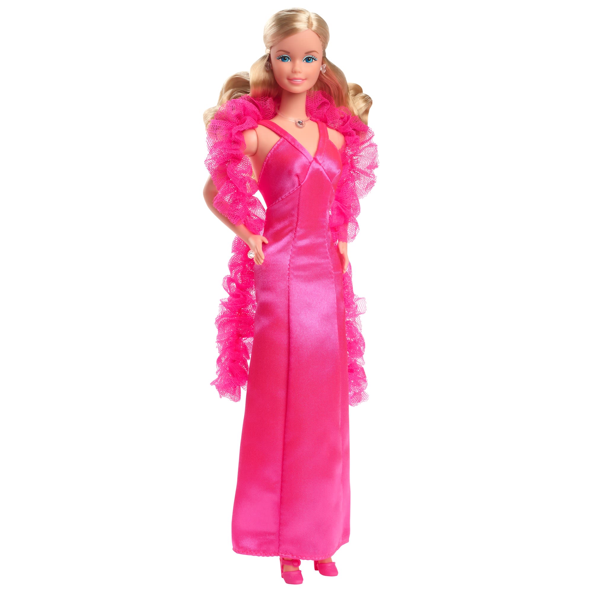 Superstar Barbie doll wearing a Barbie pink gown