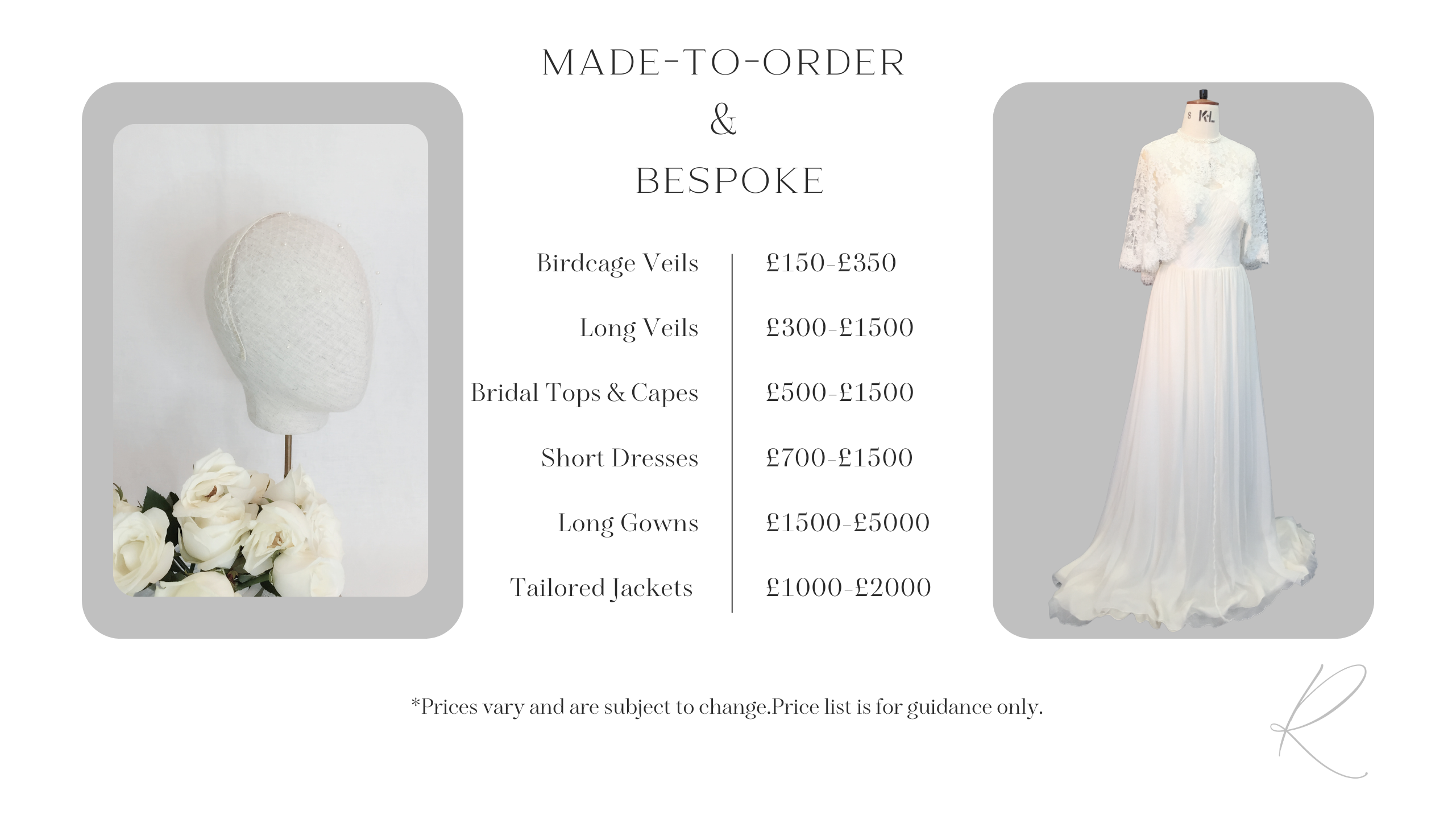 bridal gown veil top cape price list
