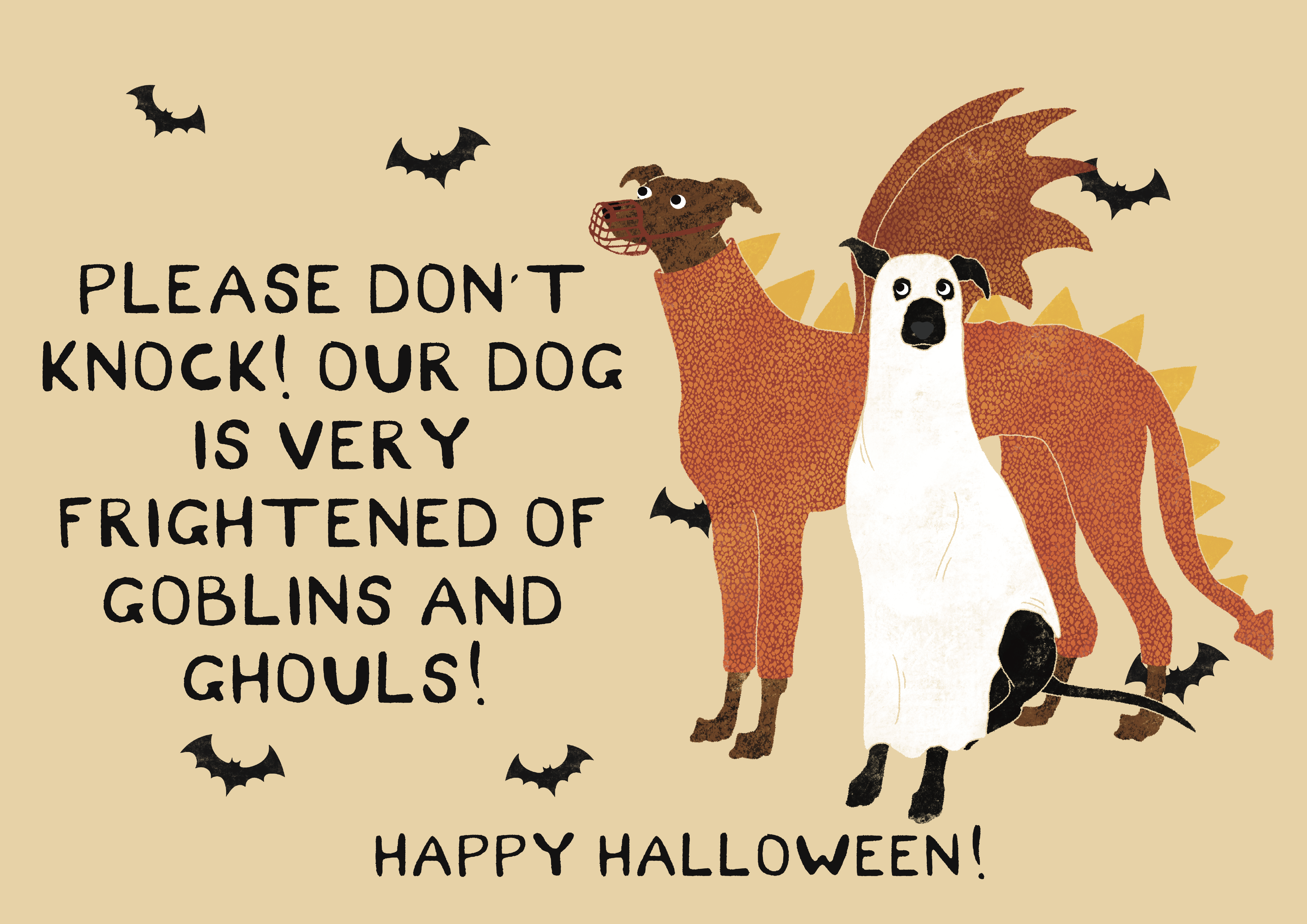 Feel free to save this illustration for your front door to help deter trick or treaters 🧡🖤