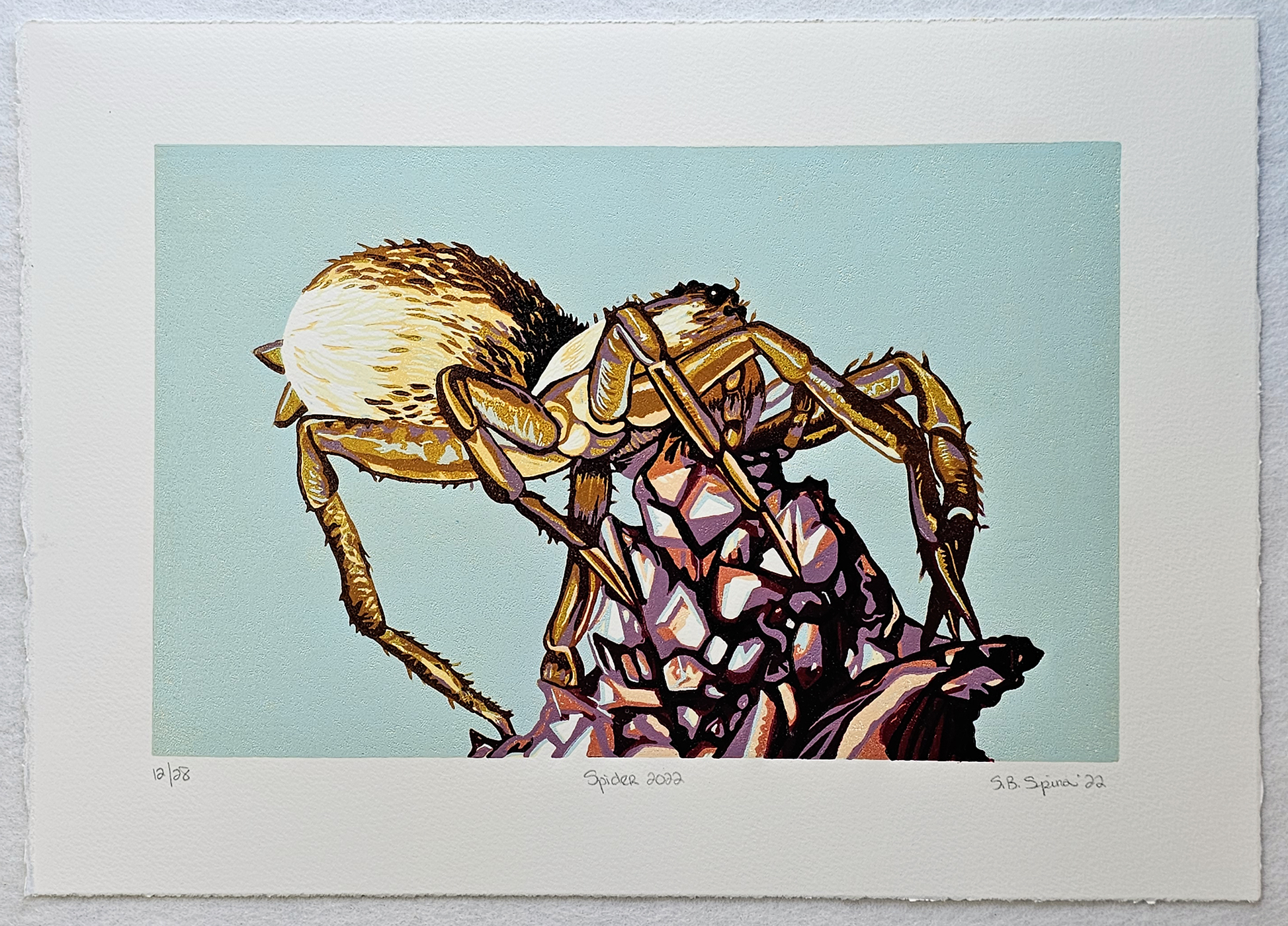 Spider 2022 Linocut