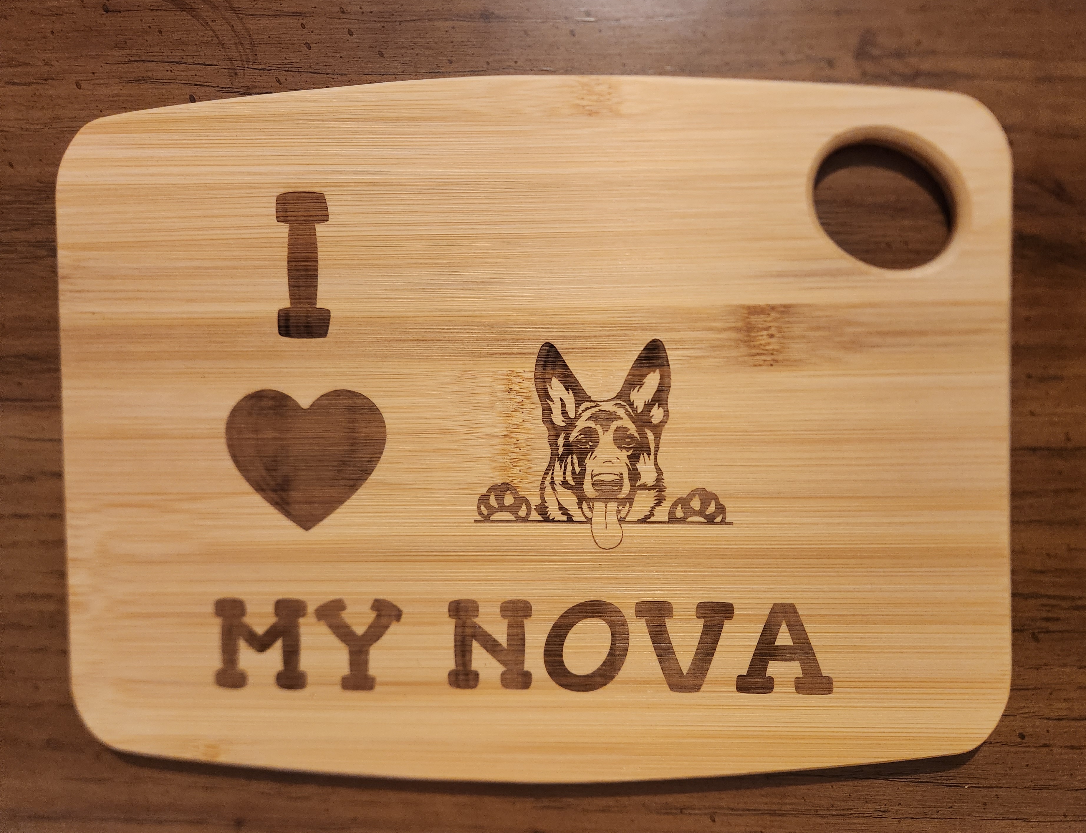 Custom 12"x9" Bamboo Cutting Board