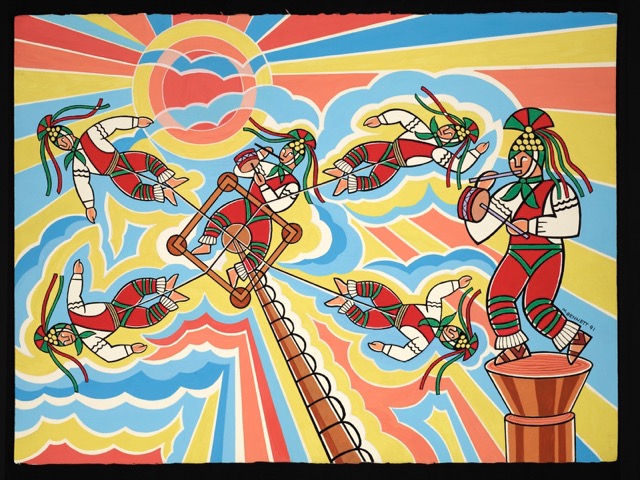 Art by Manuel Bennett, Voladores de Papantla (1991)