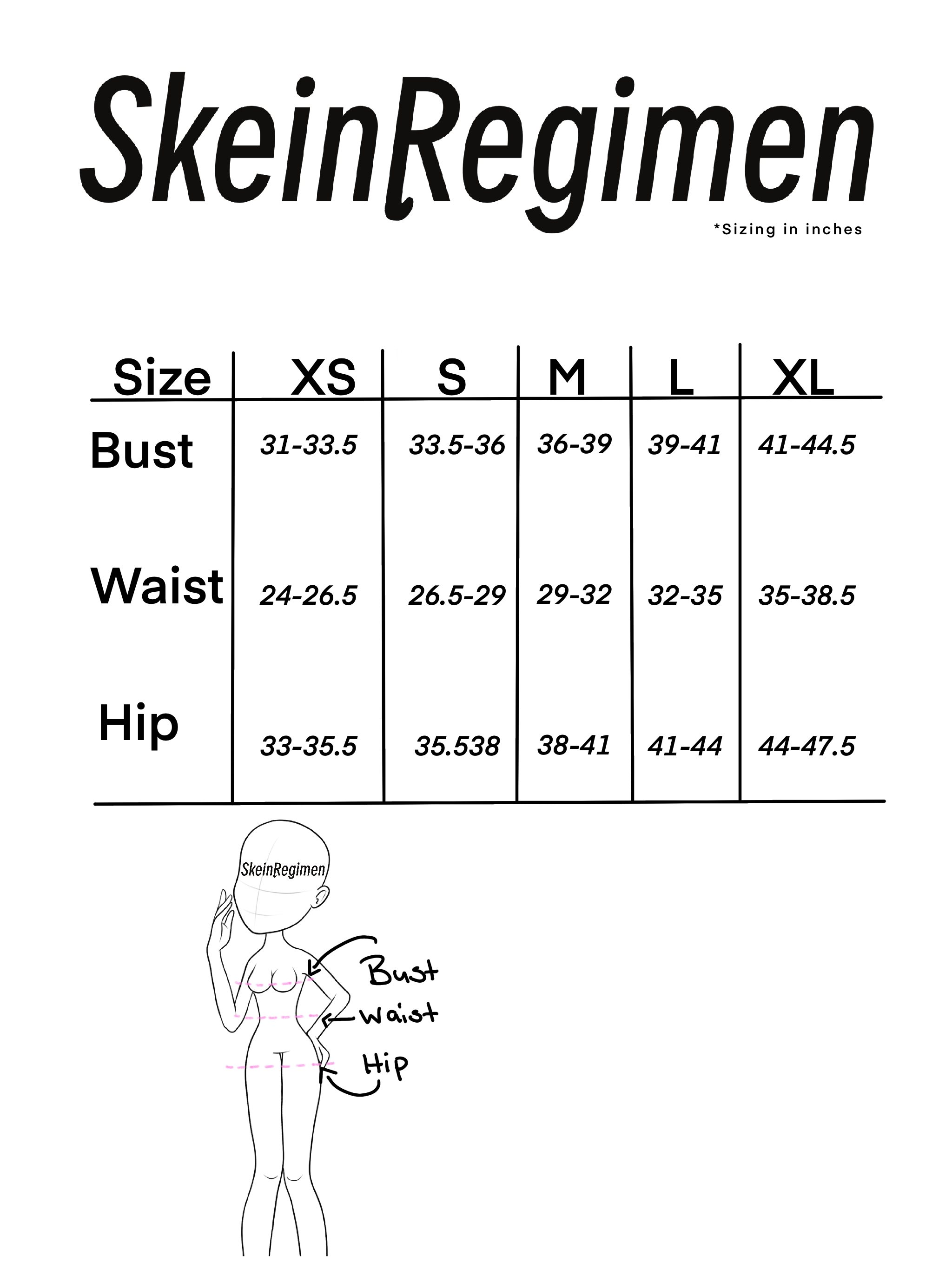 H and outlet m sizing chart