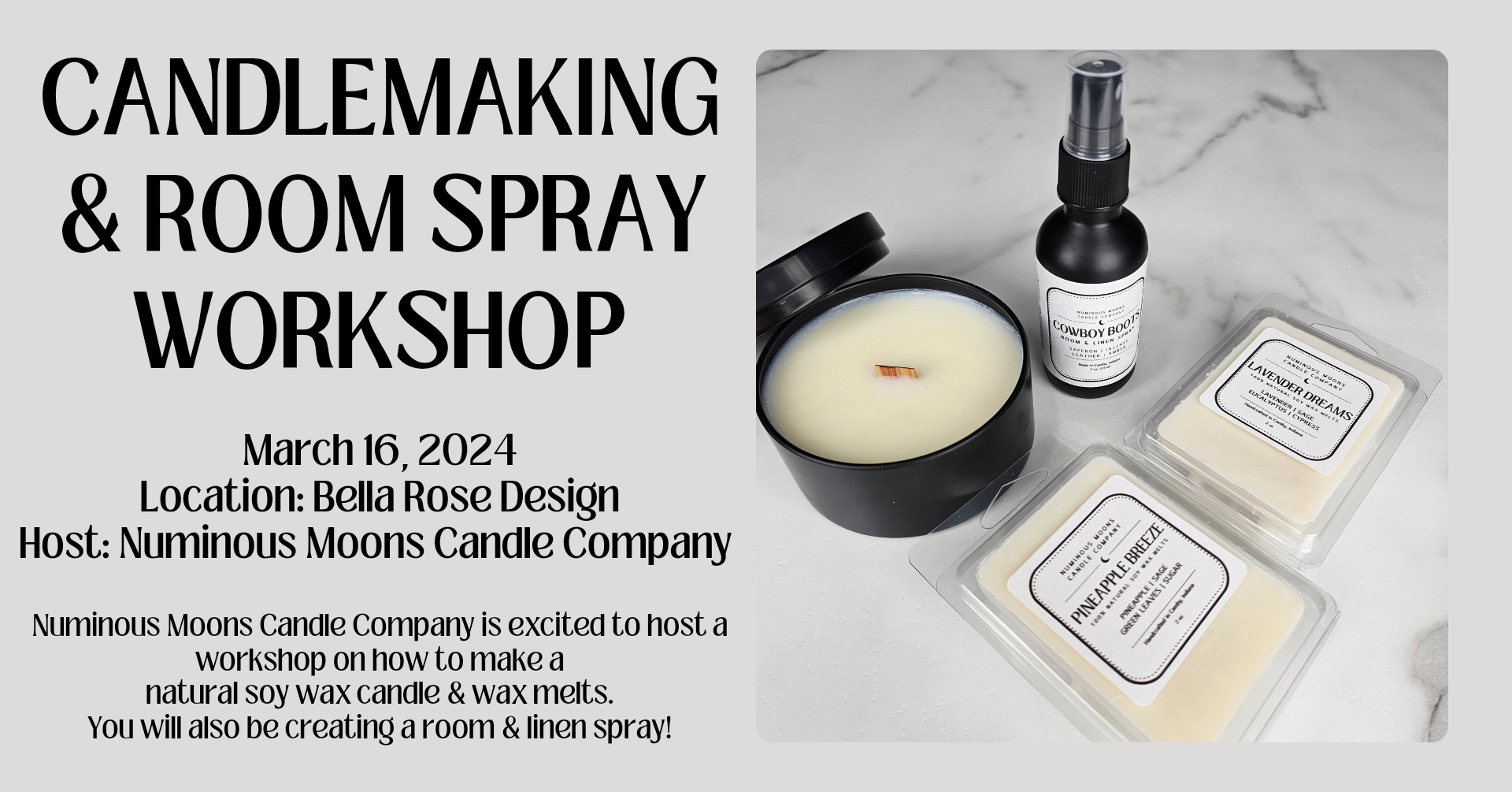 Candle and room Spray workshop in Greenwood Indiana