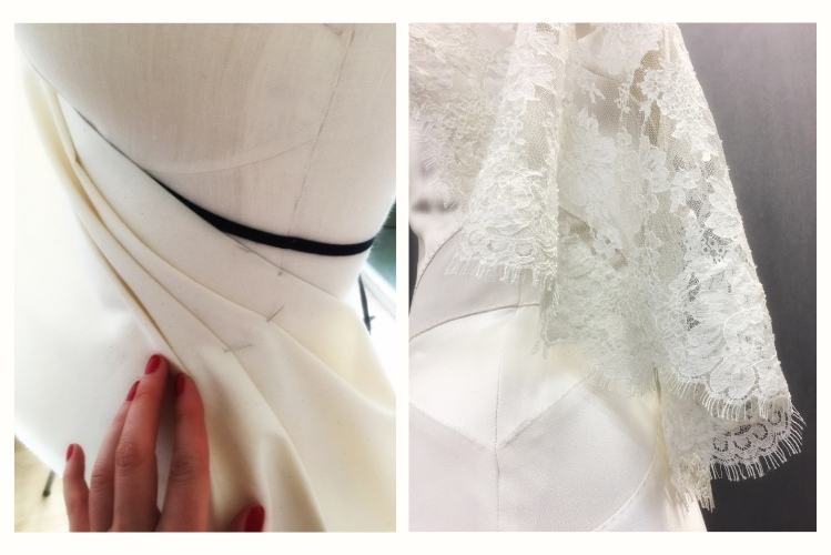 Couture Bridal Gown Cape Wedding Dress London