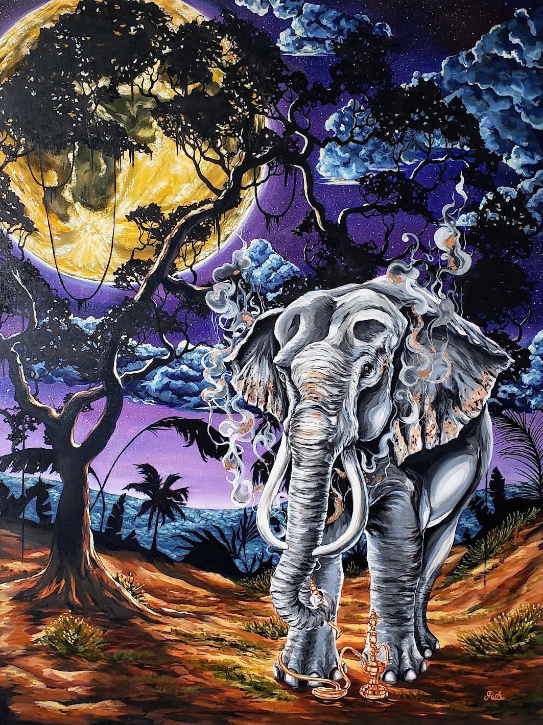 "Hathi", 24" x 36", Oil on canvas - 2021, Prints available