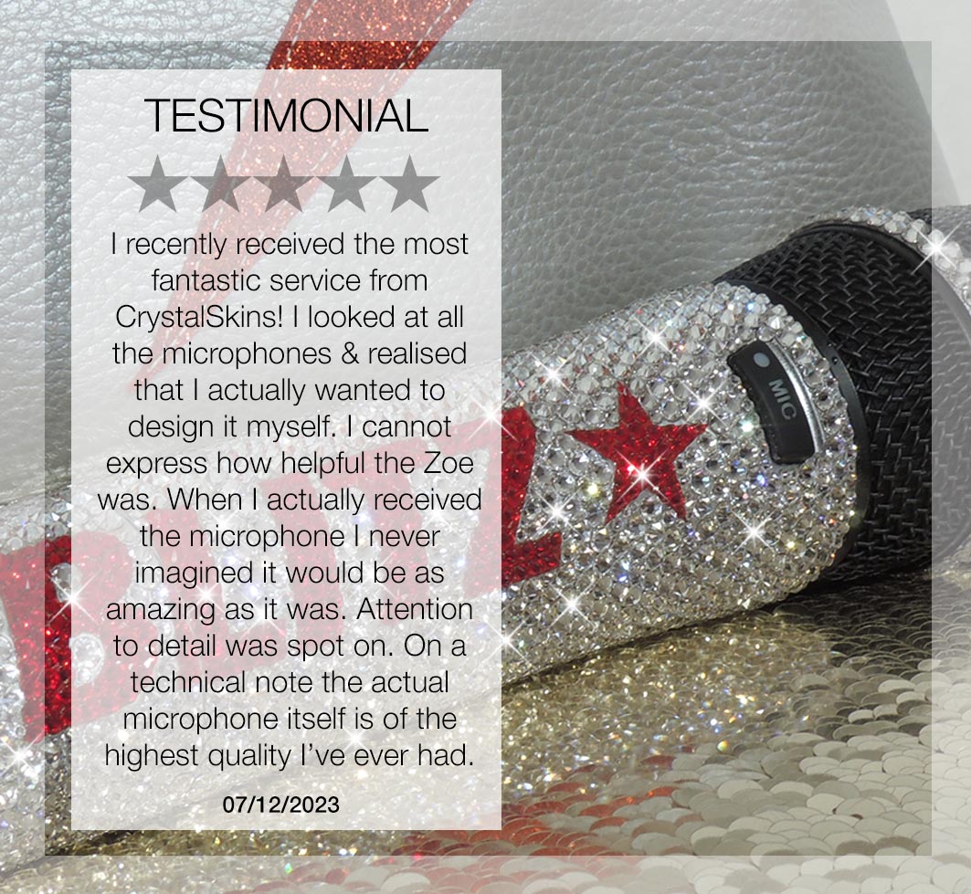 Swarovski crystal custom made microphone review