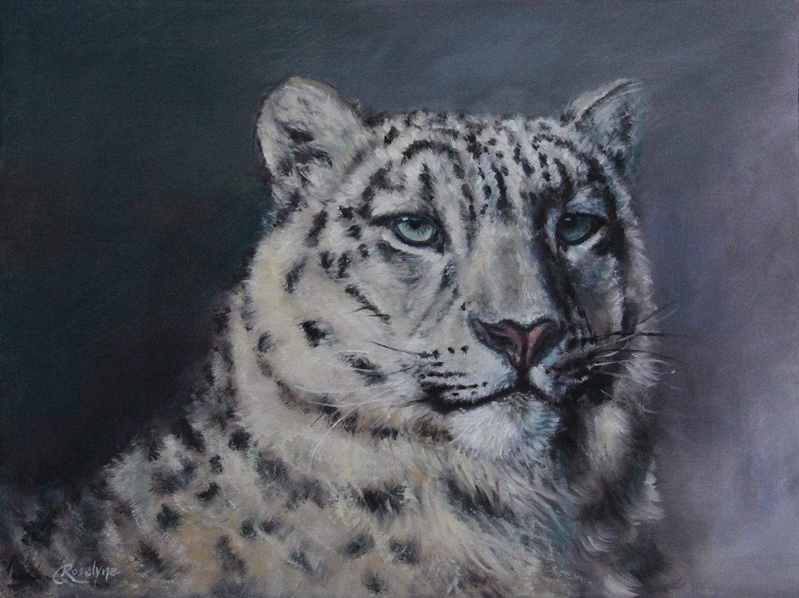 Panthera Uncia, Snow Leopard oil painting 