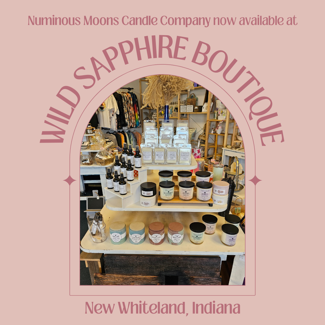 Wild Sapphire now carries Numinous Moons Candle Company
