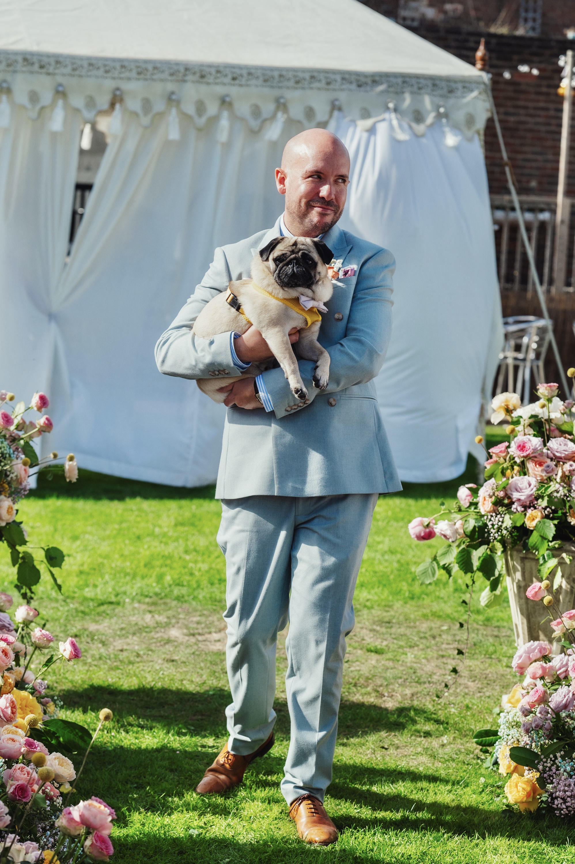 Tom Allen’s Big gay wedding and Egg the pug ring bearer 