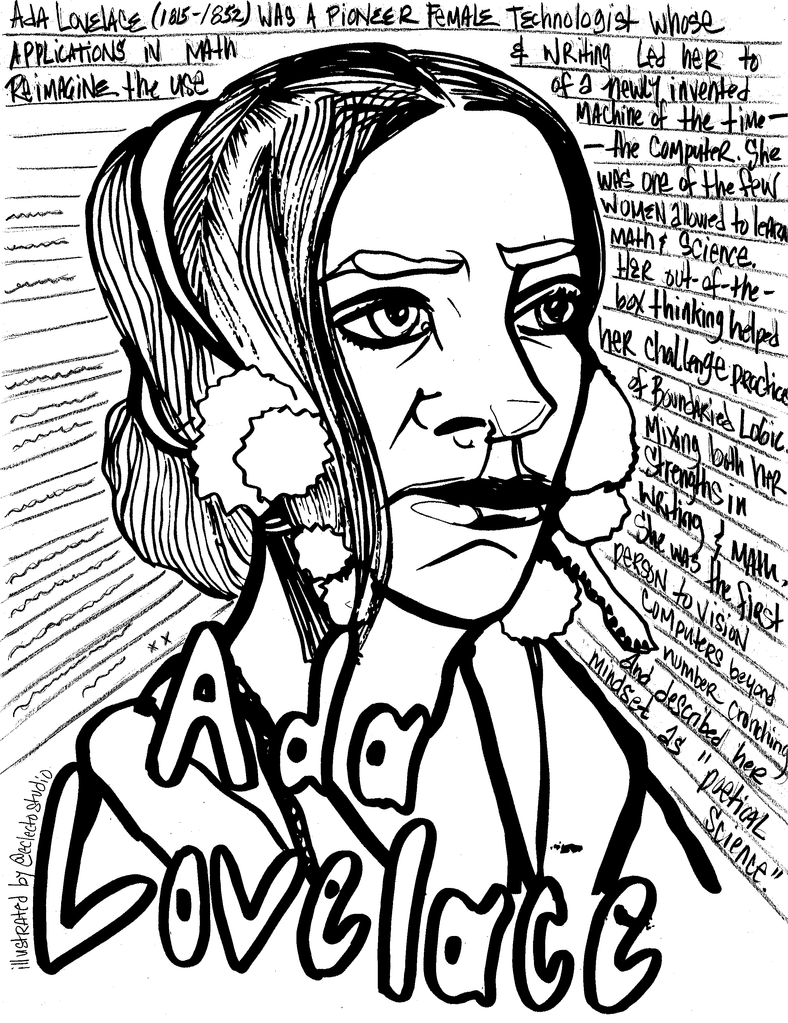 Ada Lovelace Coloring Page