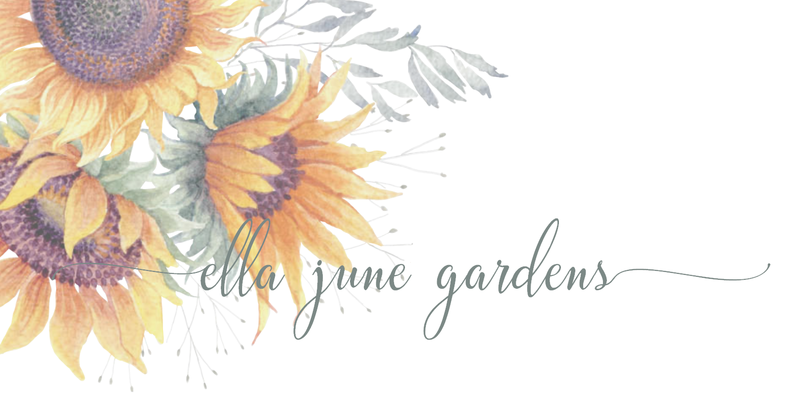 Ella June Gardens Sunflower Logo