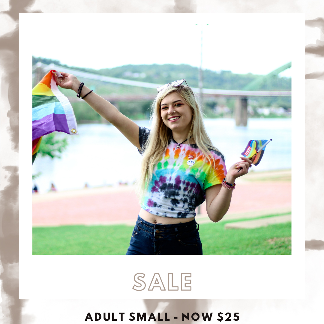 Tie Dye goes with everything! Happy customer wearing a custom adult tiedye crop top!