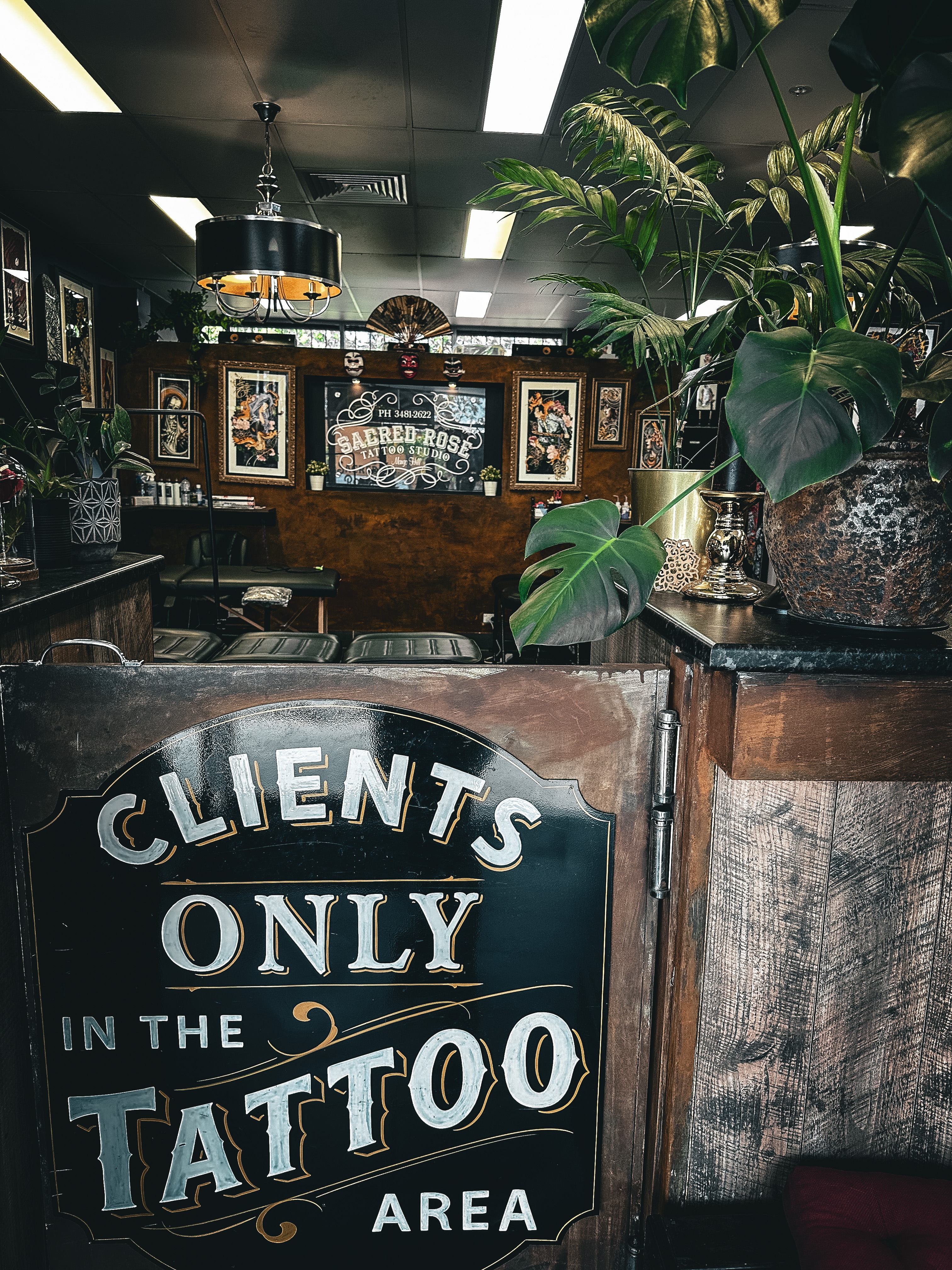 Clients Only in tattoo area