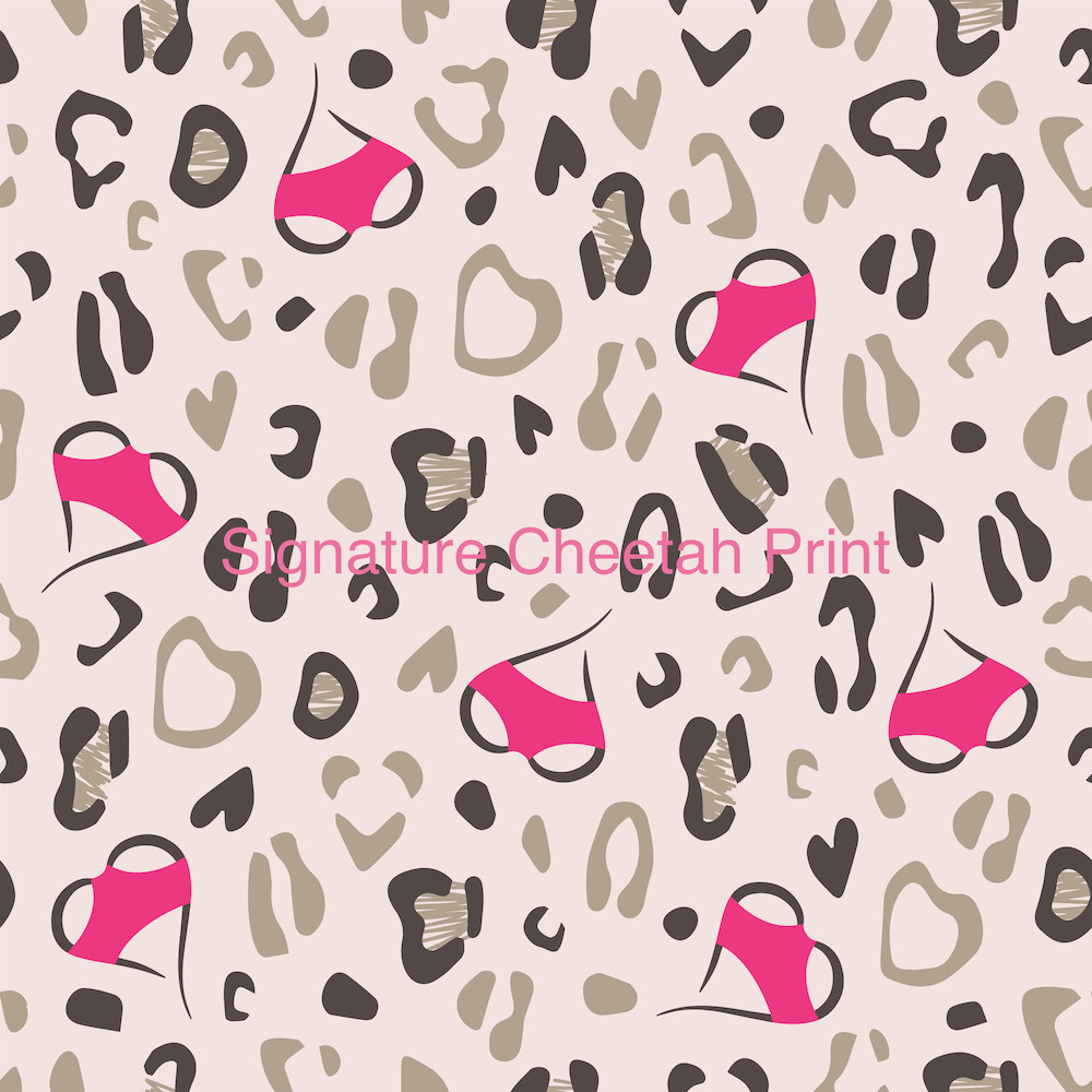cheetah print hearts organic cotton GOTS certified sustainable environmentally friendly social conscious