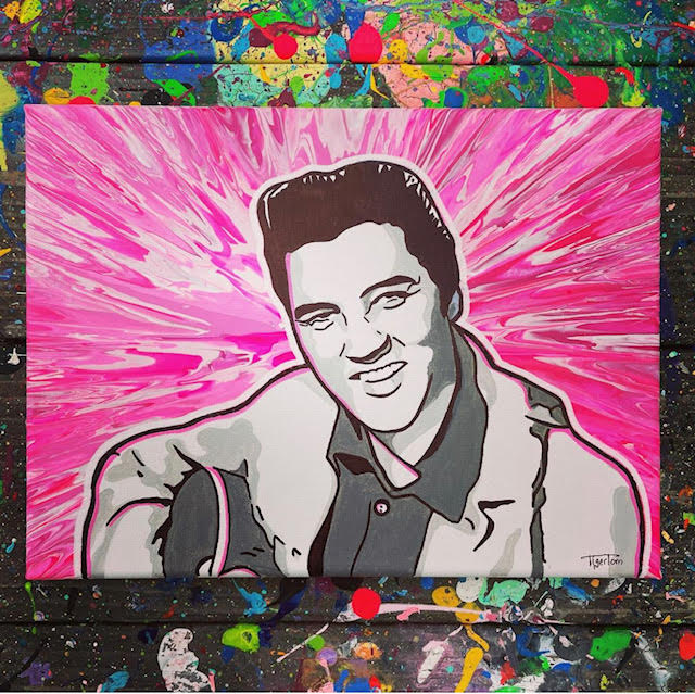 Elvis Presley Spin Art Painting