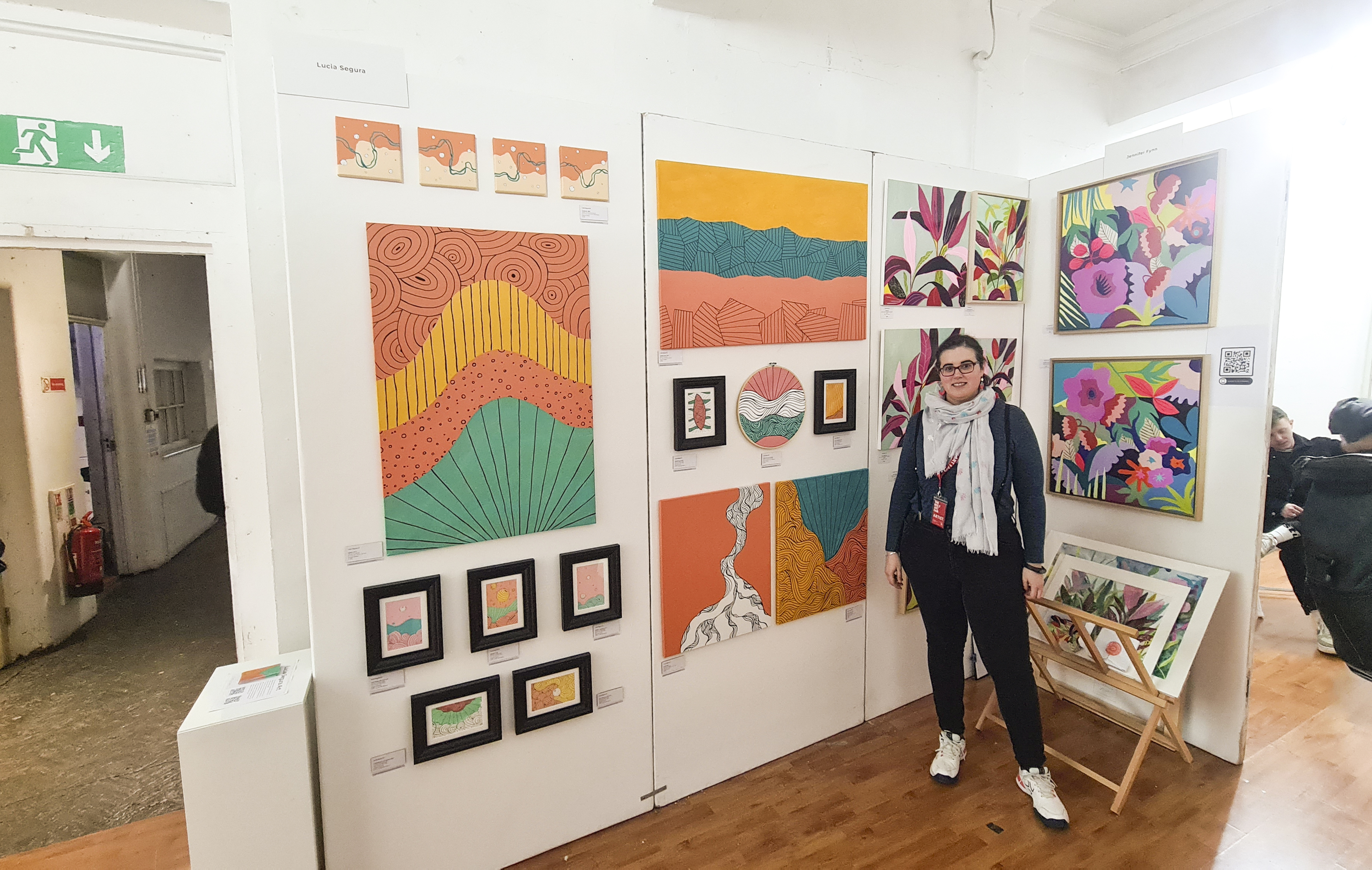 Lucia Segura Art booth at The Holy Art Fair, in London 2023