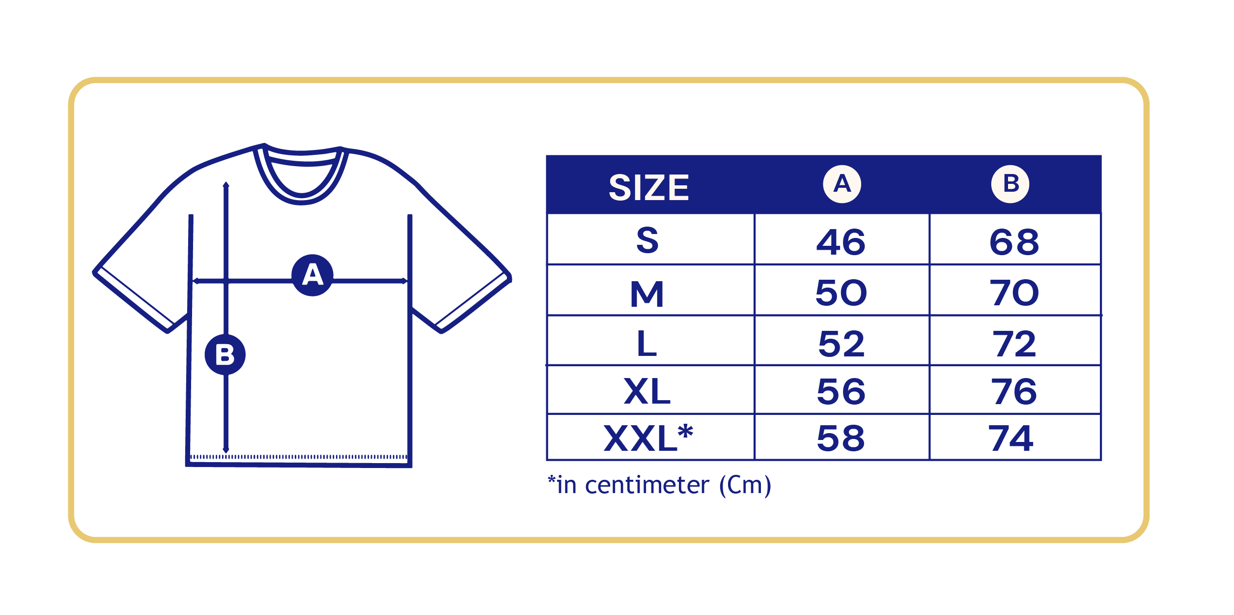 Size Chart (in centimeter)