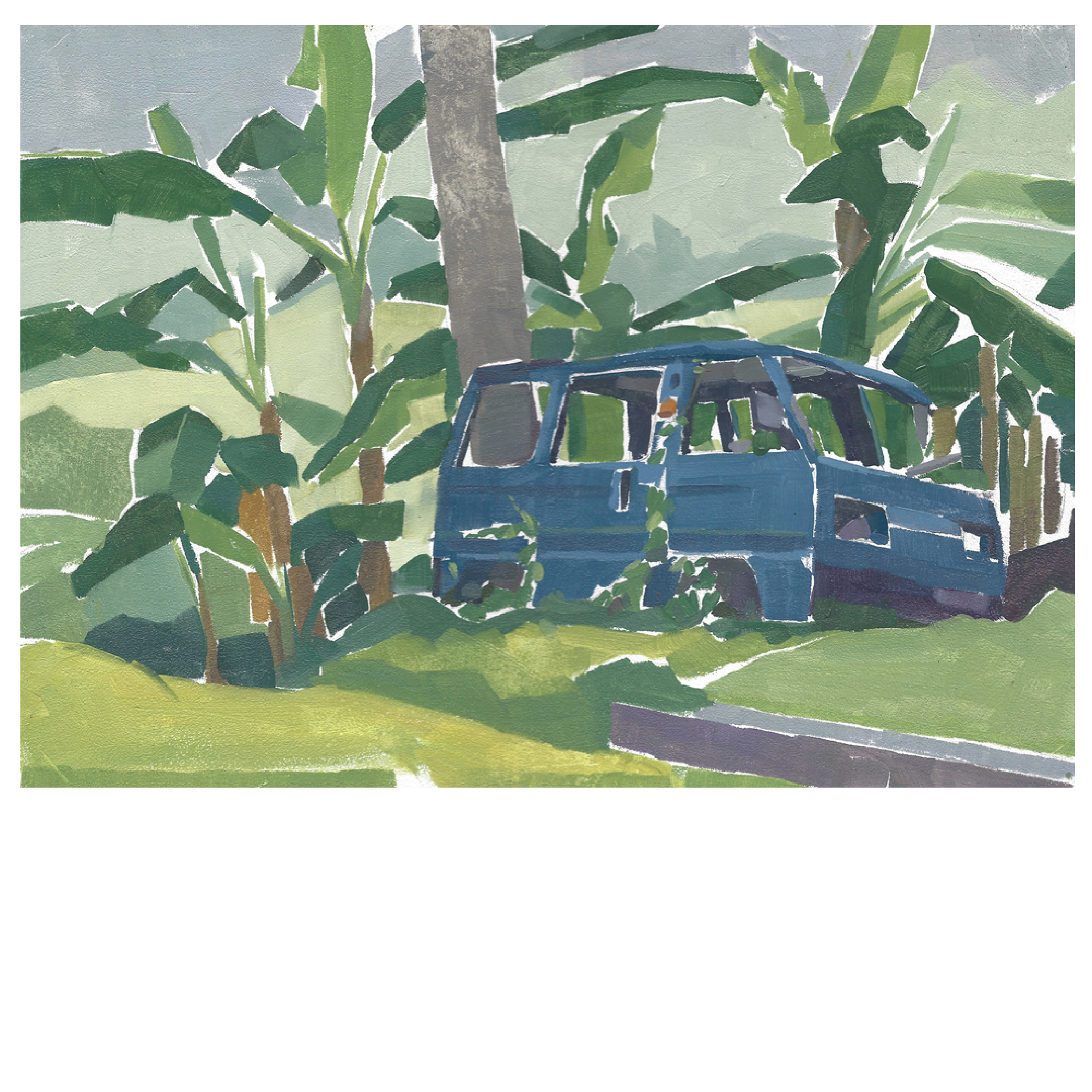 Minivan Plain Air painting from Grenada