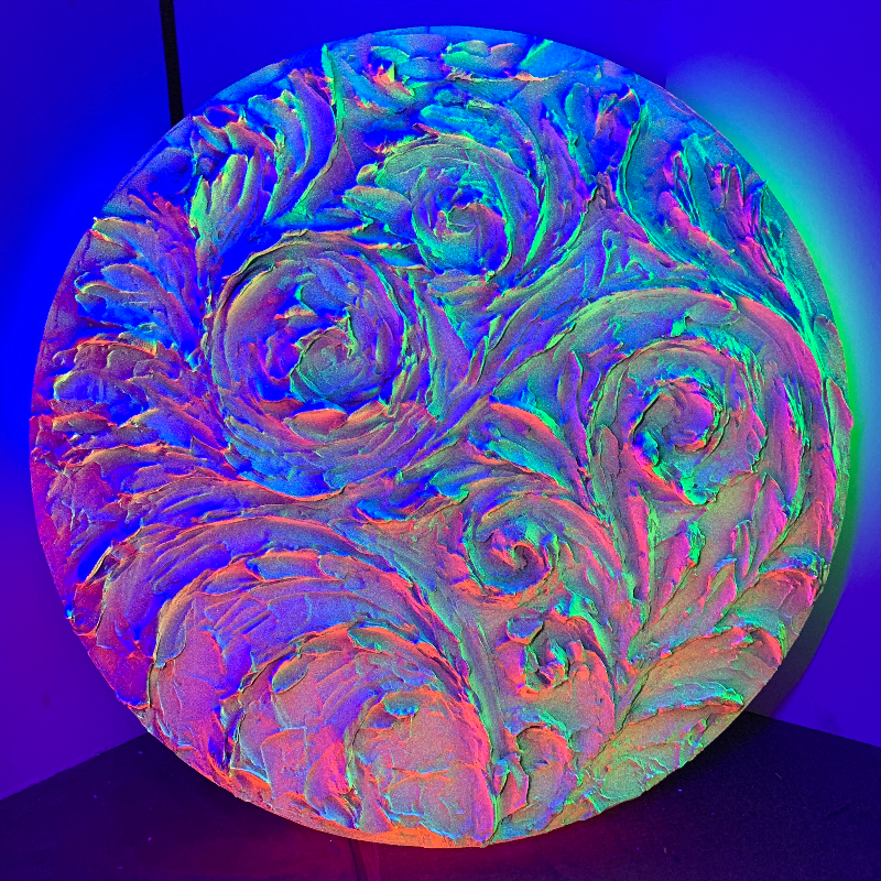 'Untitled (Ornate Botanical 1 under Blacklight) (2023) Morwenna King