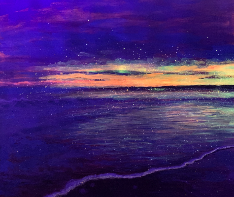 'Tentsmuir Sunset (Blacklight)' (2024) Morwenna King