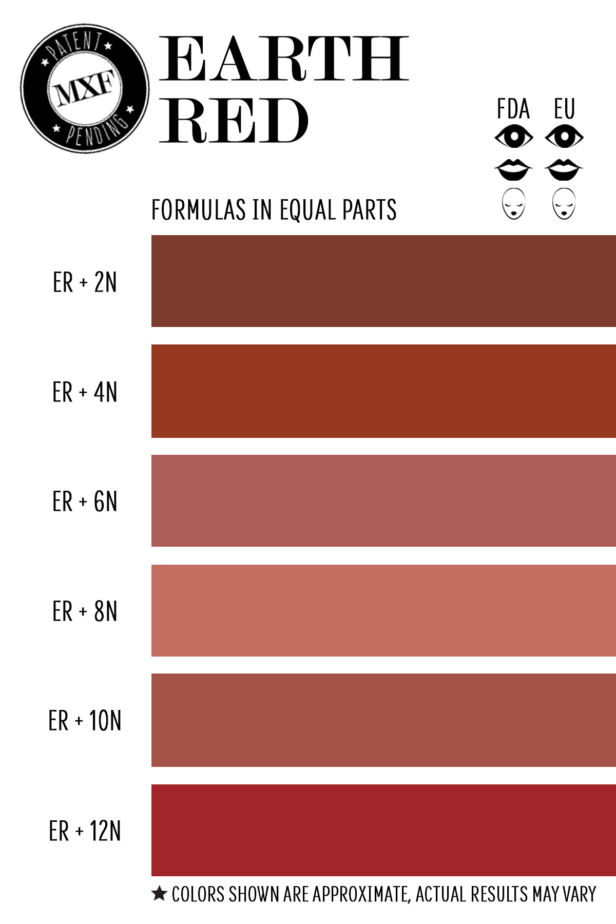 Equal parts Earth Red and 2N - 12N