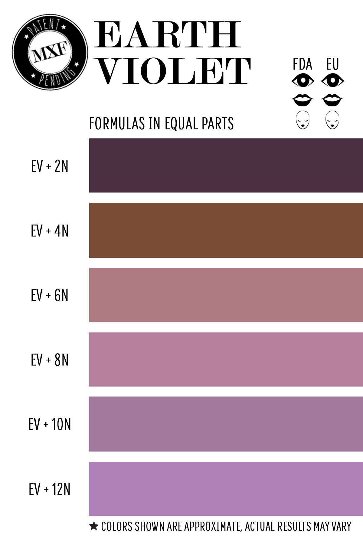 Equal parts Earth Violet and 2N - 12N