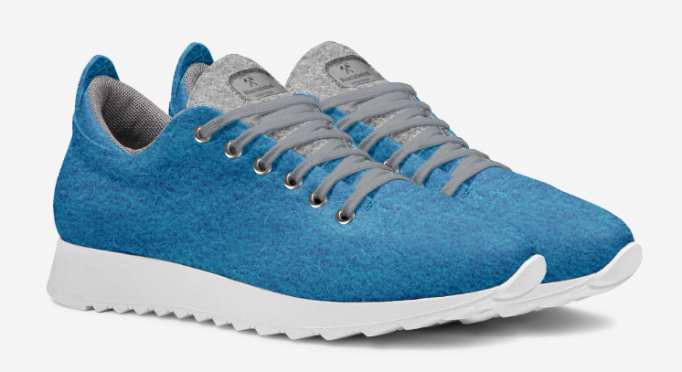 eco-friendly denim wool sneakers