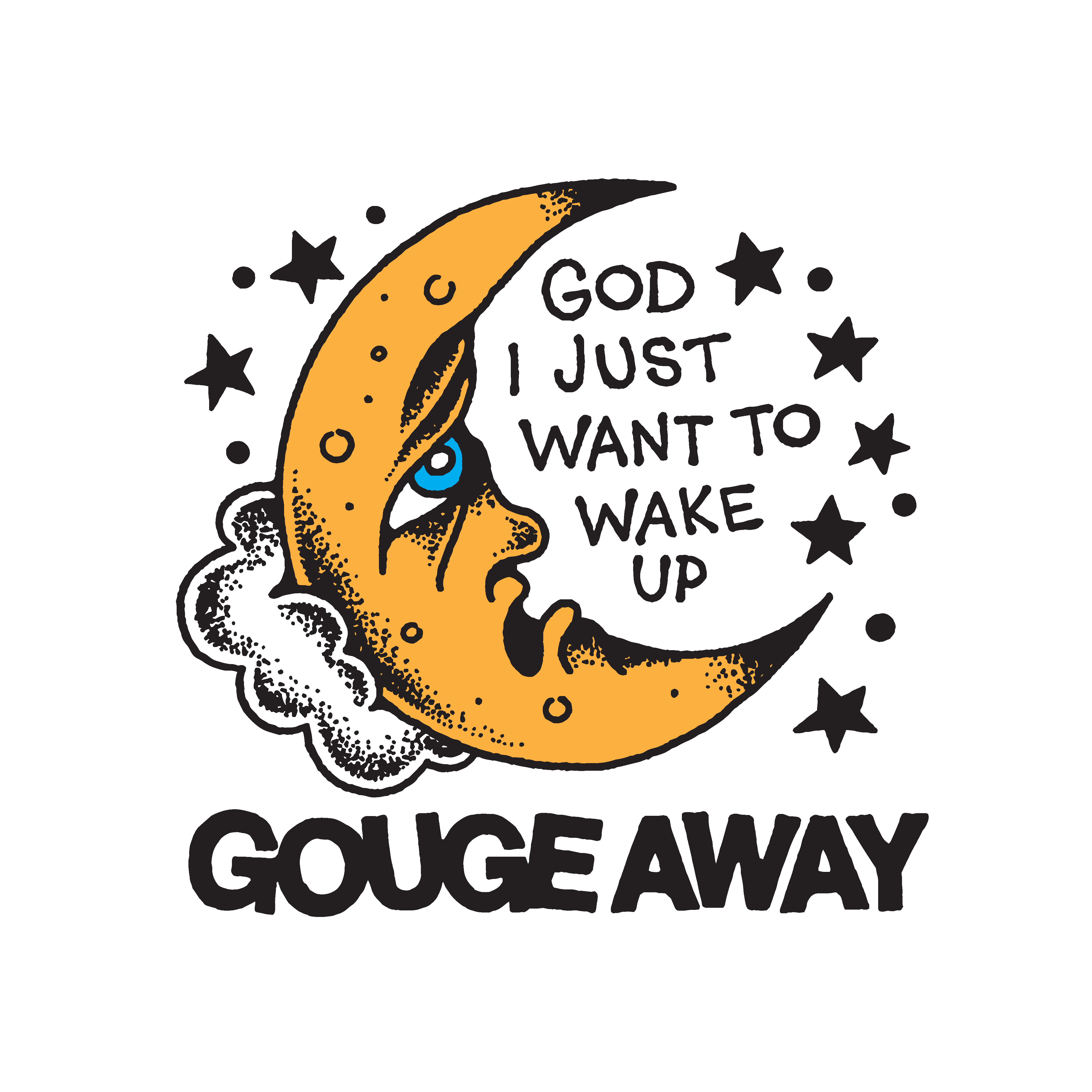 Gouge Away Mug design