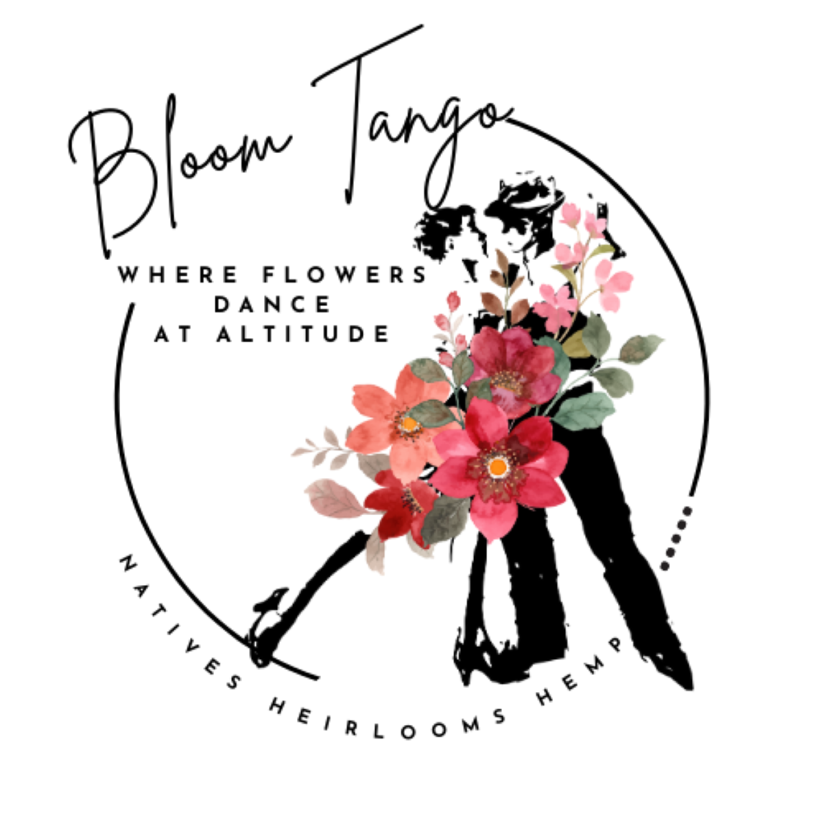 Bloom Tango logo by Karina Zedalis hemp artist and flower farmer