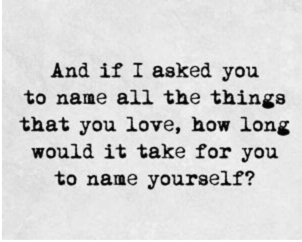 Do you love yourself?