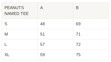 peanutsshop lepeanutsshop sizeguide