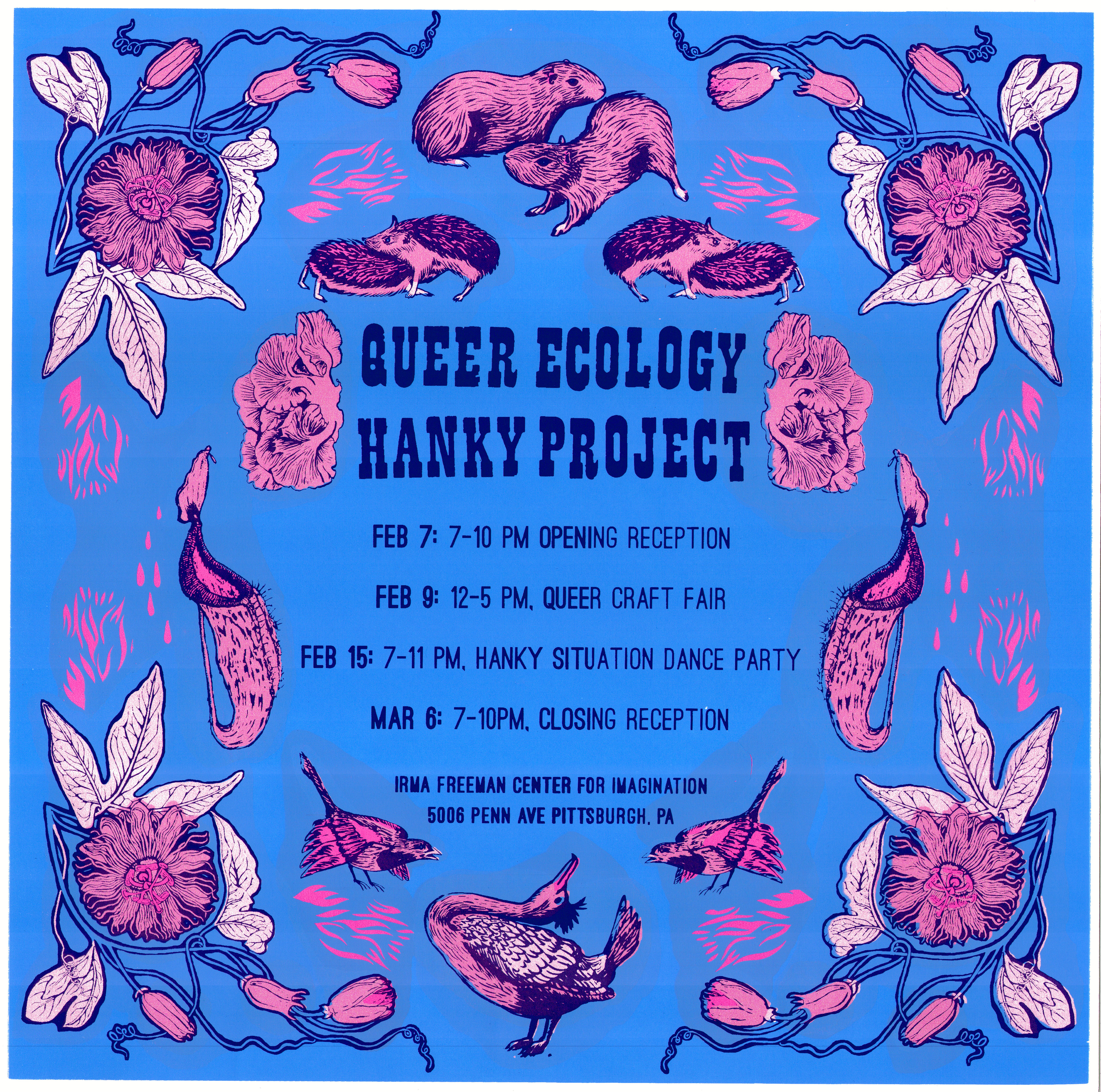 Color poster with queer ecology symbols.