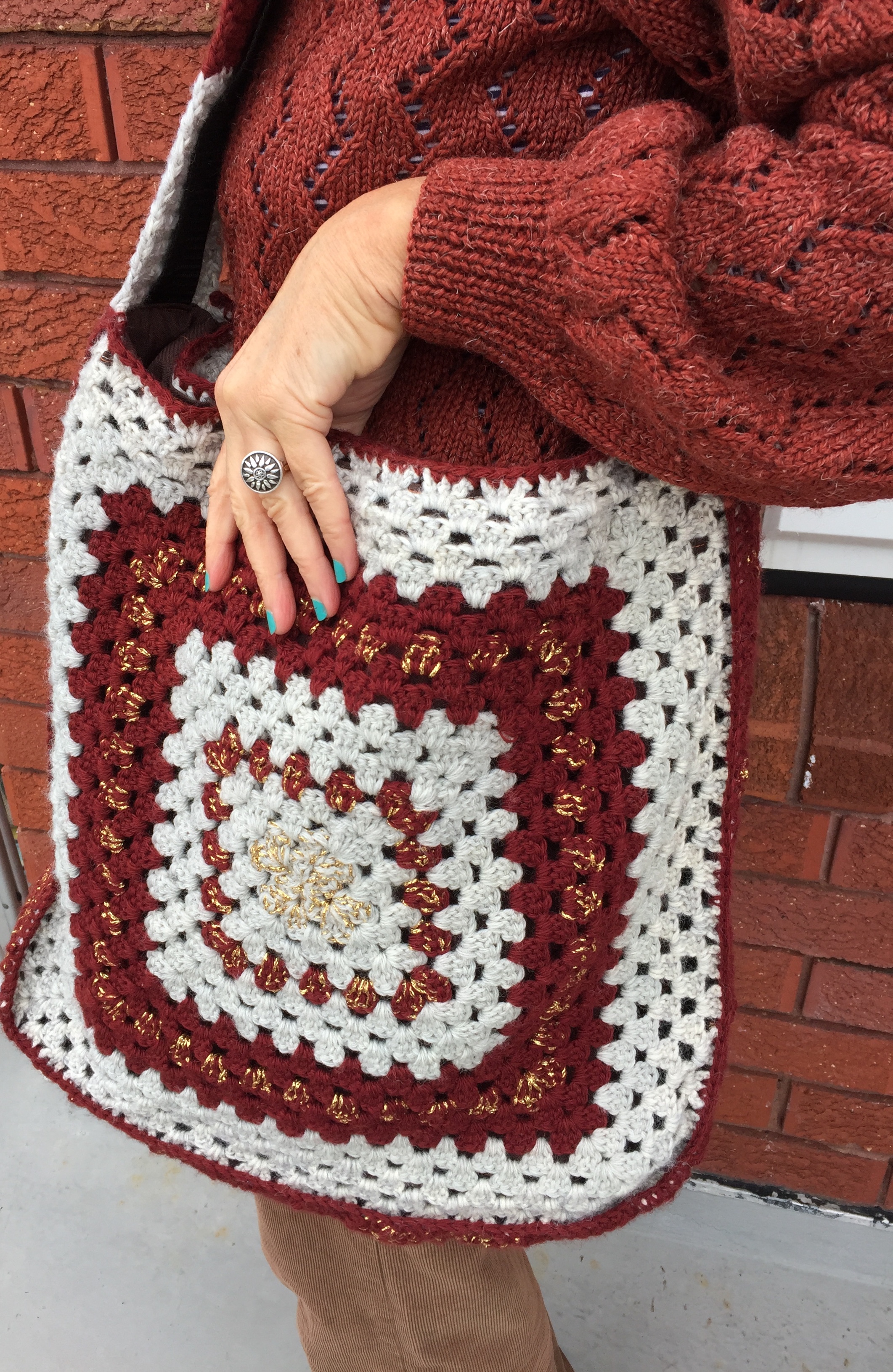 large crocheted bag 2