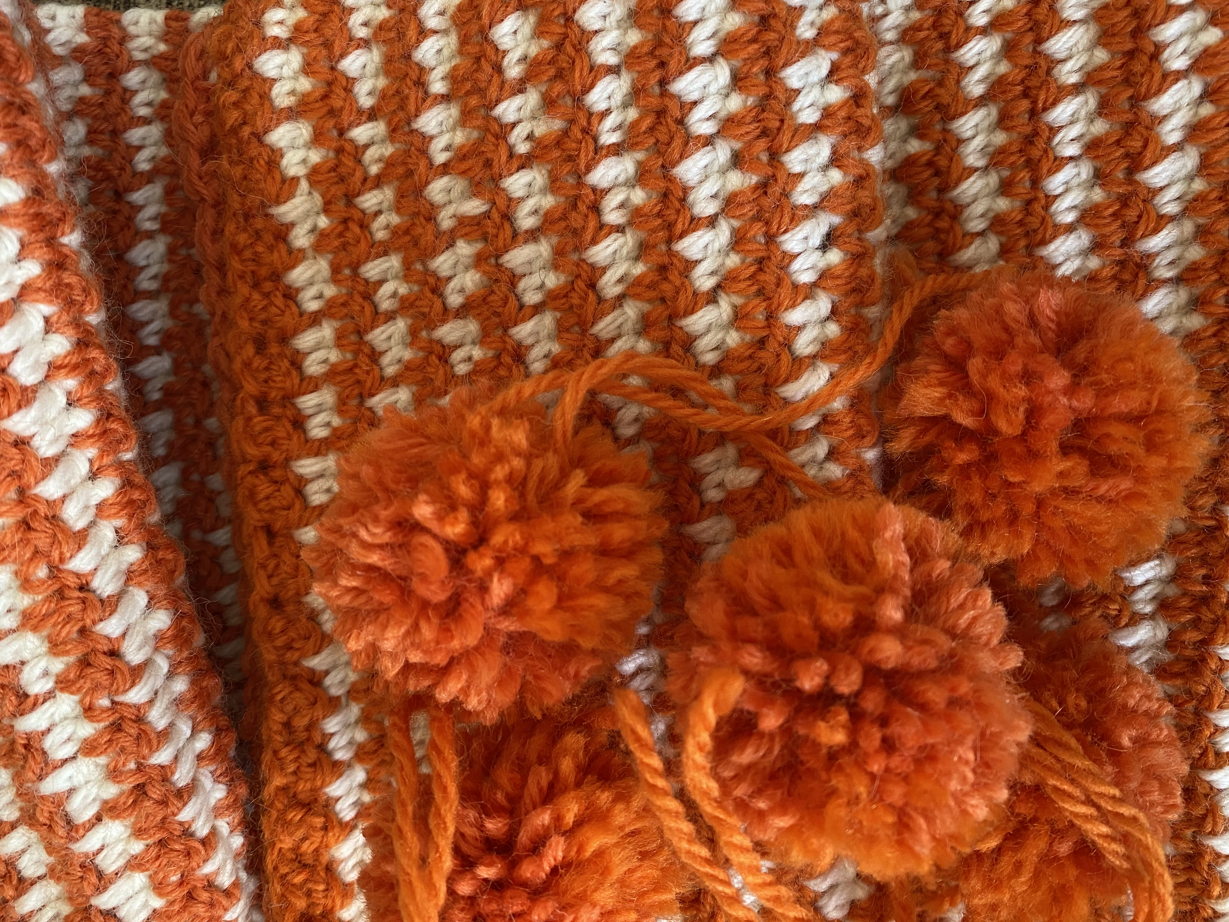 orange scarf close up
