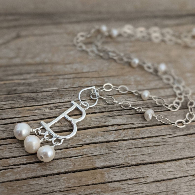 Seashore Design Studio handmade silver Anne Boleyn B necklace