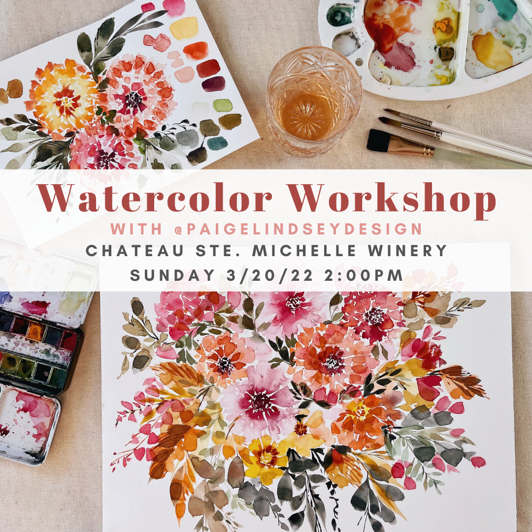 Learn how to paint with watercolor at Ste. Michelle - Seattle, WA